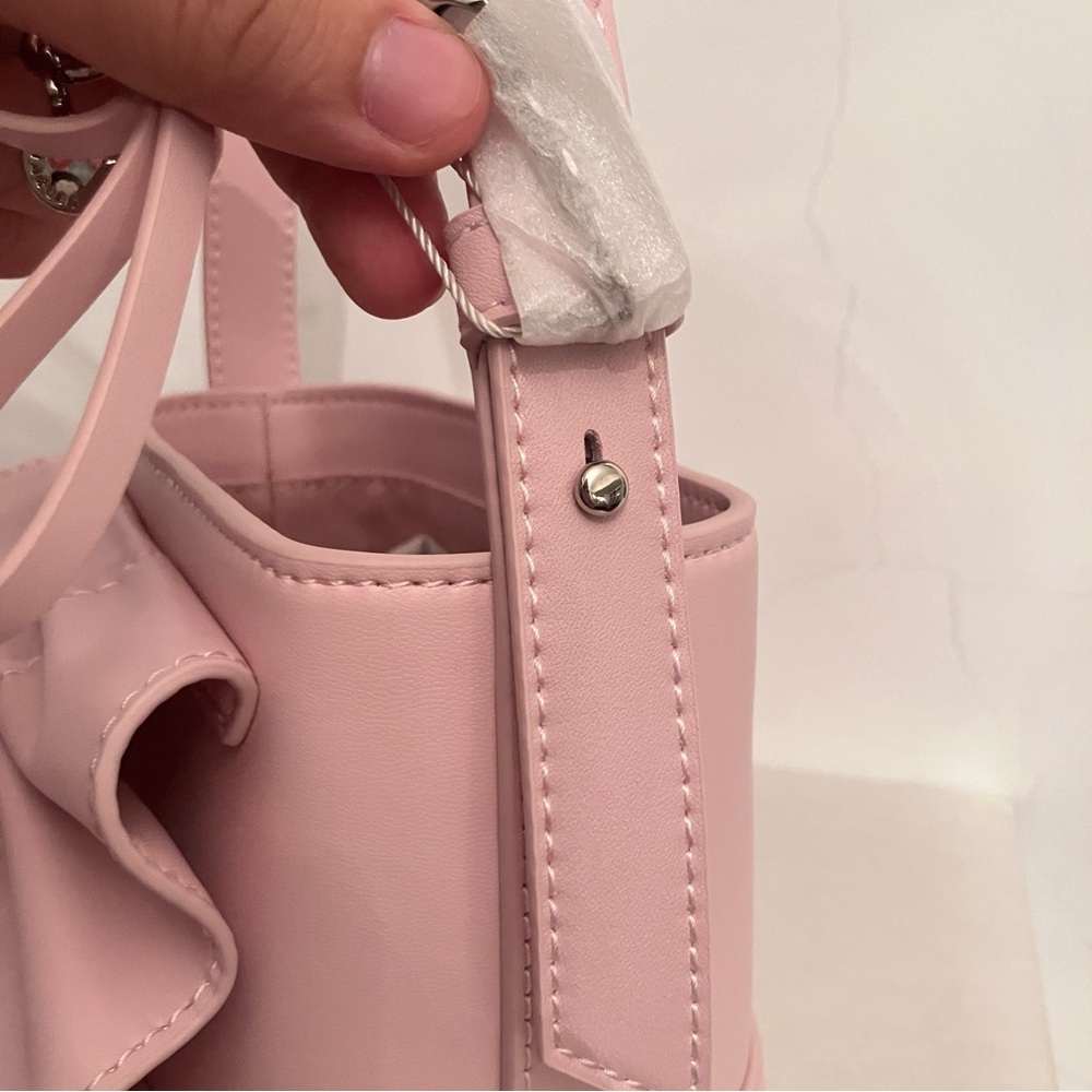 Charles & Keith Kadee Ruched Bow-Charm Mini Bag NWT - Picture 11 of 12